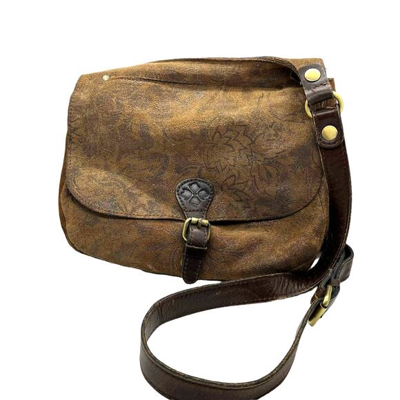 Patricia Nash Tooled Purse Napa Etched Floral Collection Peruvian Tooling Tan - Picture 1 of 15